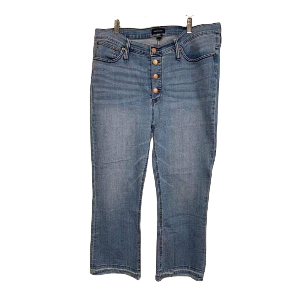J.CREW Billie Demi-Boot Crop‎ Jeans Raw Hem Size 34 #K8452